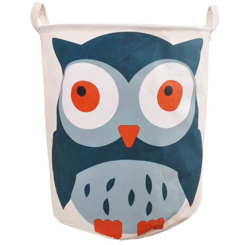 Online discount shop Australia - Cartoon Canvas Cotton Linen Fabric Clothing Barrels Laundry Storage Basket/Bags for Toys/Book/towels