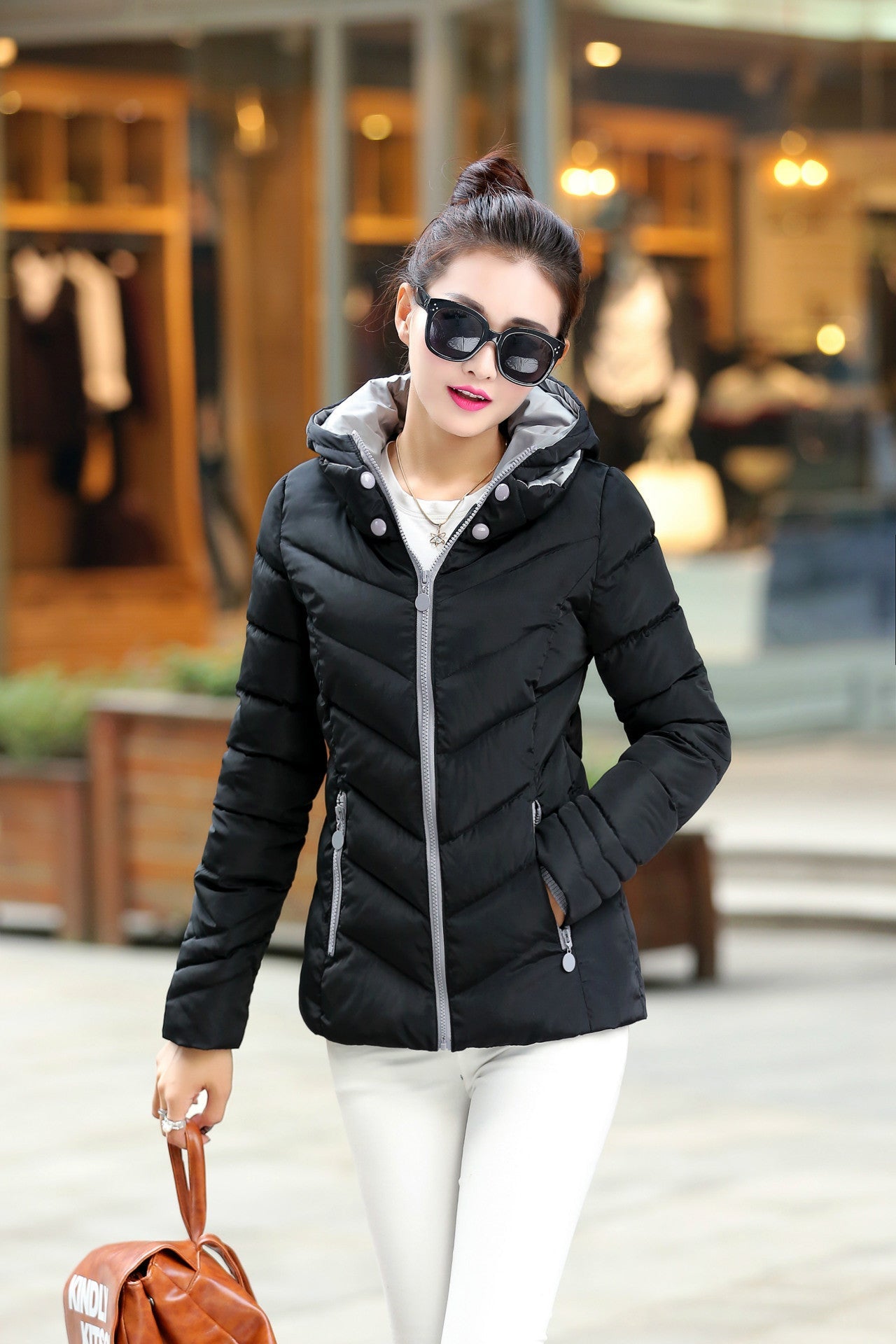 Plus M-4XL Women's Coat Jacket Female Slim Short Cotton Padded Down Coat