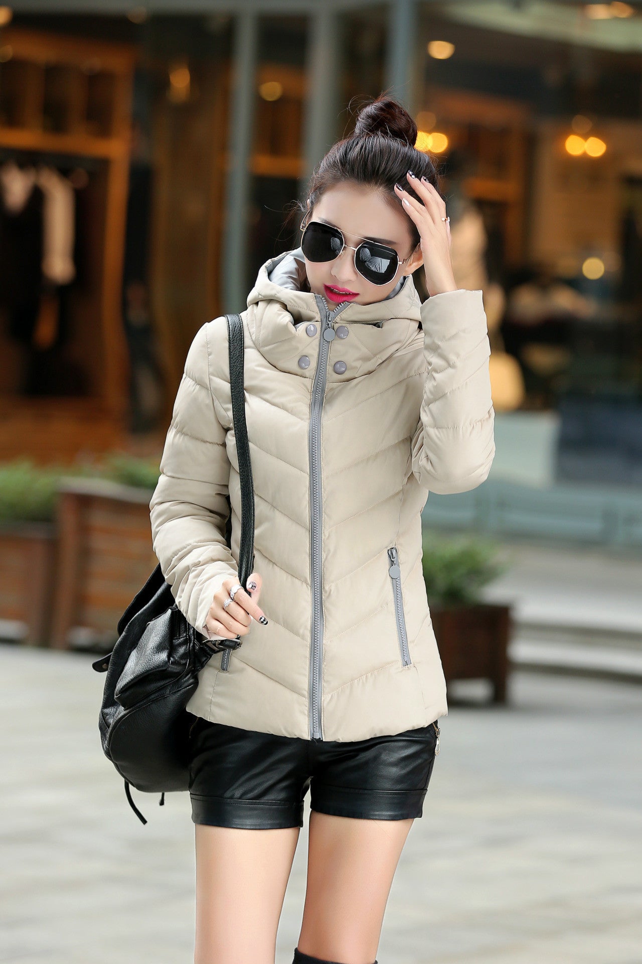 Plus M-4XL Women's Coat Jacket Female Slim Short Cotton Padded Down Coat