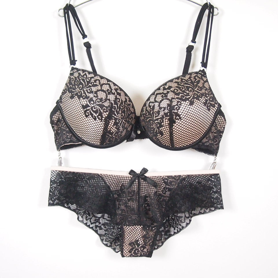 Deep U Push Up Bra Set bra sets sexy lingerie bra Women underwear bra brief sets,Intimates