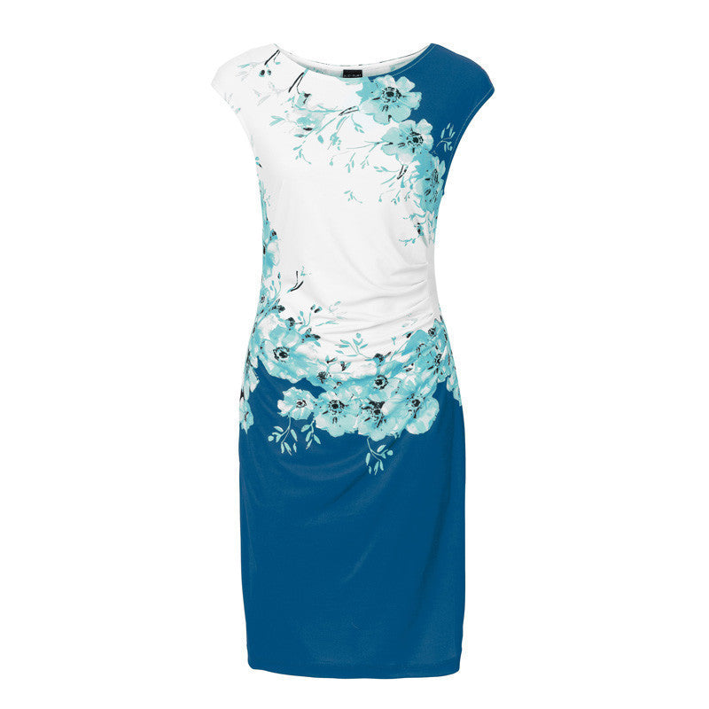 Online discount shop Australia - dress Women bodycon dress plus size women clothing chic elegant sexy fashion o-neck print dresses 9026