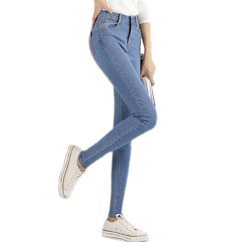 fashion brand women skinny pencil jeans denim elastic pants washing color good woman casual jean pants