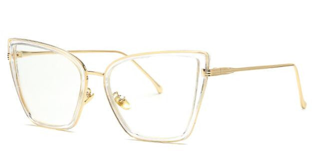 Peekaboo Transparent Mirror cat eye sunglasses women brand designer luxury metal oversize sexy cat eyes sunglasses ladies - CelebritystyleFashion.com.au online clothing shop australia