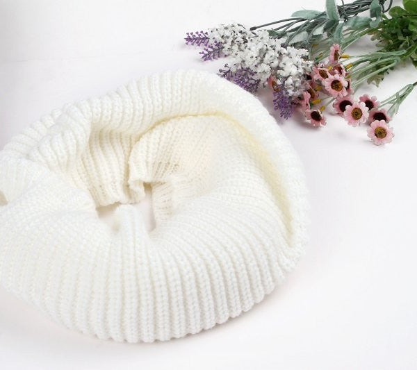 fashion winter warm Ring scarf lic Women Wool shawl Neck solid Wrap thicken Unisex Knitted scarves female pink sq306 - CelebritystyleFashion.com.au online clothing shop australia