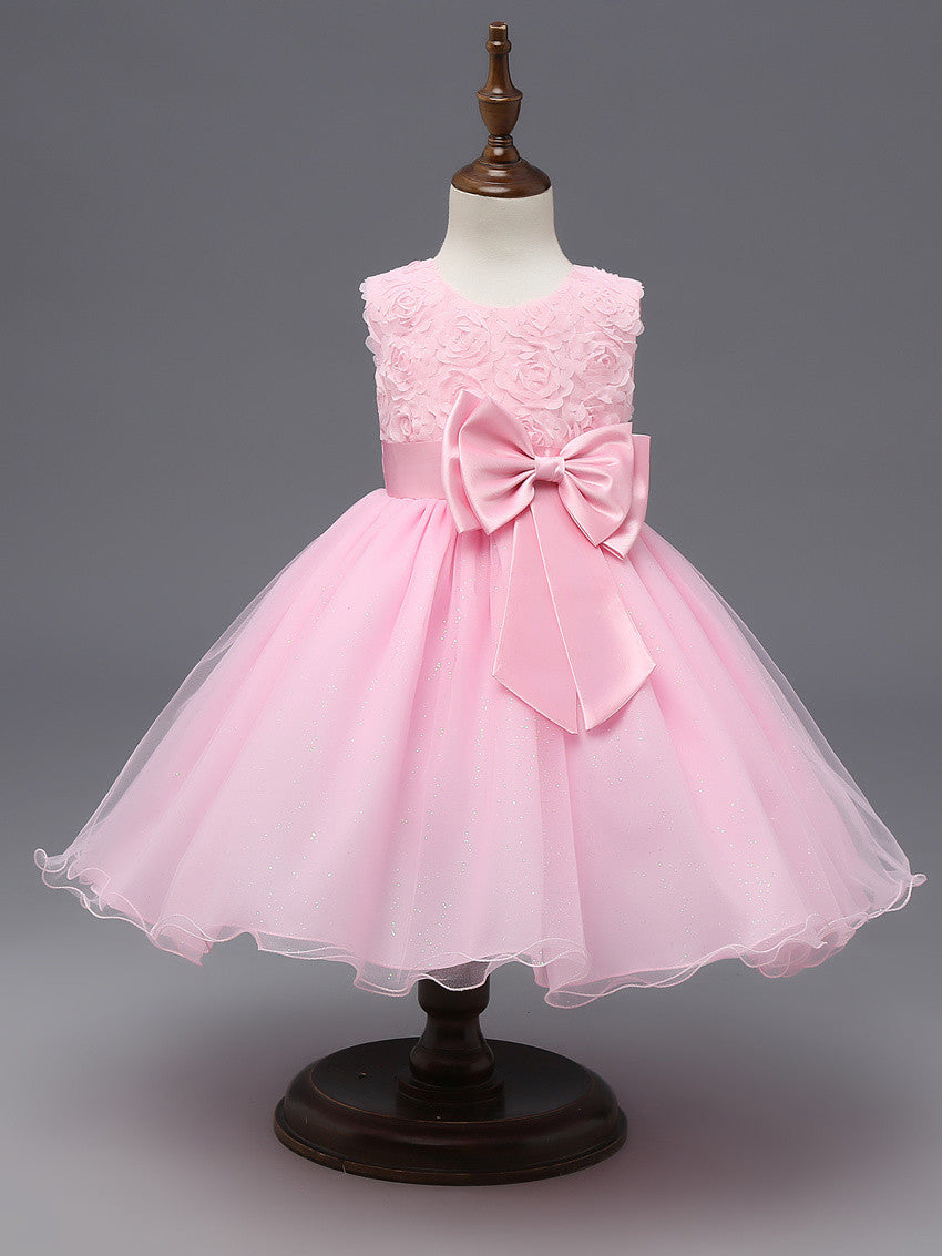 Summer flower princess girl dress lace rose Party Wedding Birthday girls dresses clothes princess tutu kids dress elegant - CelebritystyleFashion.com.au online clothing shop australia