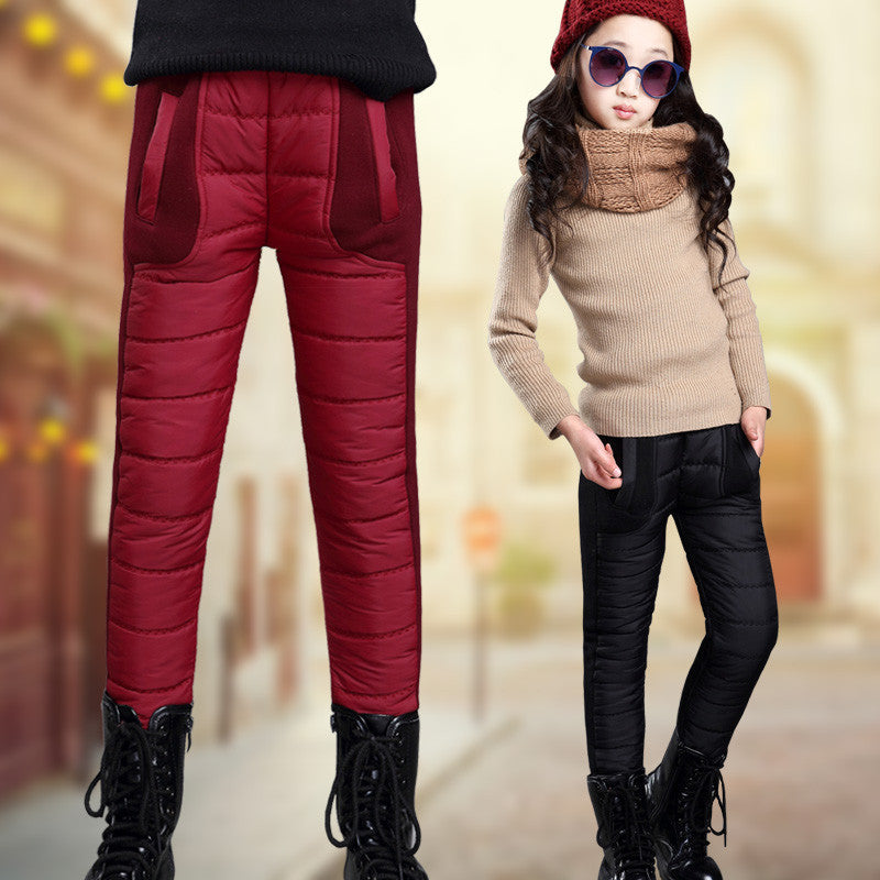 Children's Warm Trousers Winter Girls Plus Velvet Thickening Leggings Thicken Pants For Girl Skinny Girls Leggings - CelebritystyleFashion.com.au online clothing shop australia