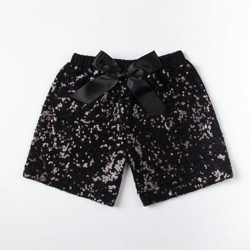 Baby Girls Shorts Golden Sequin Shorts With Bow Summer Children Girls Shiny Short Pants - CelebritystyleFashion.com.au online clothing shop australia