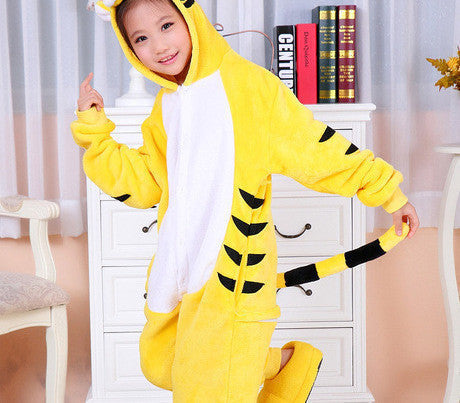 Online discount shop Australia - 20 Style 2-11Y Girls Boys Children Flannel Animal pajamas Kid Clothes Cute pyjamas Hooded Romper Sleepwear Without Shoes