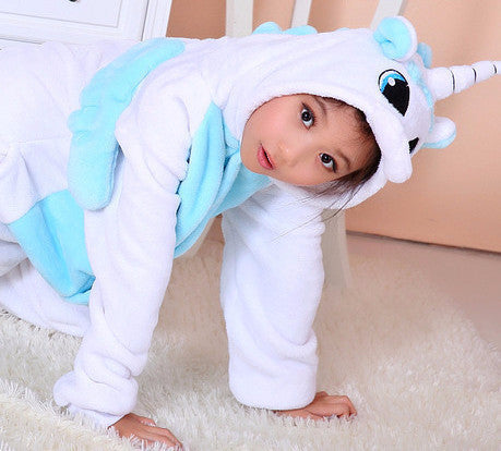 Online discount shop Australia - 20 Style 2-11Y Girls Boys Children Flannel Animal pajamas Kid Clothes Cute pyjamas Hooded Romper Sleepwear Without Shoes