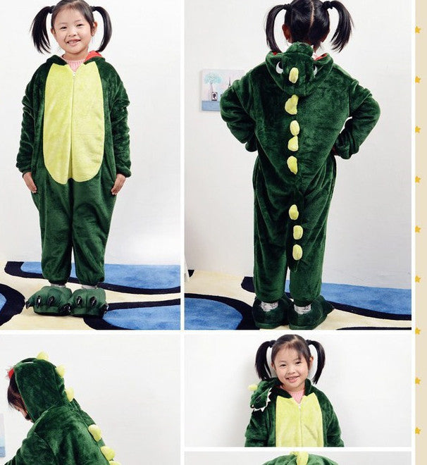 Online discount shop Australia - 20 Style 2-11Y Girls Boys Children Flannel Animal pajamas Kid Clothes Cute pyjamas Hooded Romper Sleepwear Without Shoes