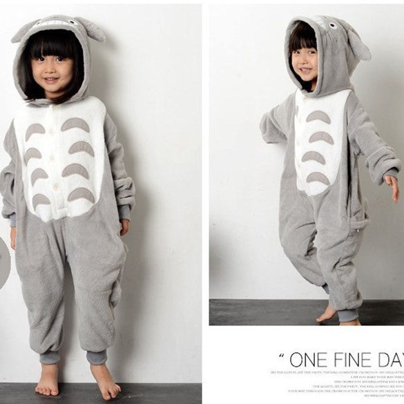 Online discount shop Australia - 20 Style 2-11Y Girls Boys Children Flannel Animal pajamas Kid Clothes Cute pyjamas Hooded Romper Sleepwear Without Shoes