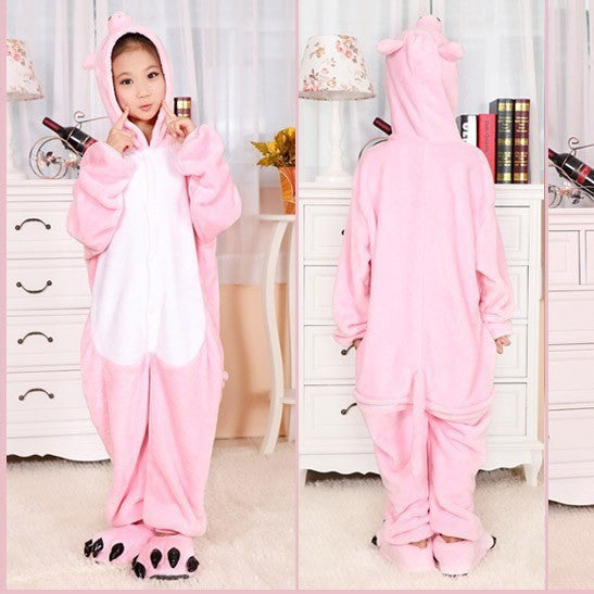 Online discount shop Australia - 20 Style 2-11Y Girls Boys Children Flannel Animal pajamas Kid Clothes Cute pyjamas Hooded Romper Sleepwear Without Shoes