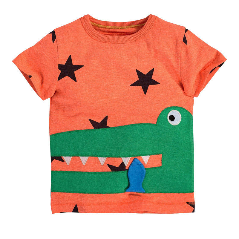 Boys T shirt Cartoon Car Cotton Tops O Neck Kids Short Sleeve T-Shirts Boys Clothes Baby Children Summer Clothing - CelebritystyleFashion.com.au online clothing shop australia