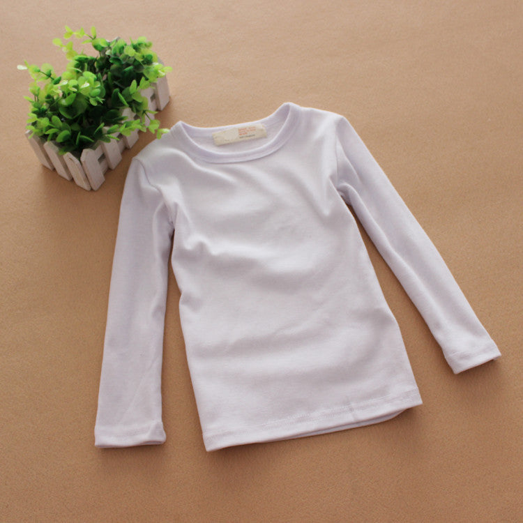 children T-shirt Spring Top Quality Long Sleeve Pure Color Boys Girls t Shirt Top Kids Clothes - CelebritystyleFashion.com.au online clothing shop australia