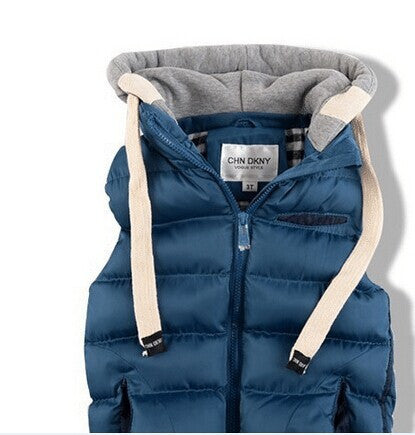 Kids Children Thickened Thermal Vest Boy Baby With A Removable Cap Cotton Vest,Fashion Vestatst0008, - CelebritystyleFashion.com.au online clothing shop australia
