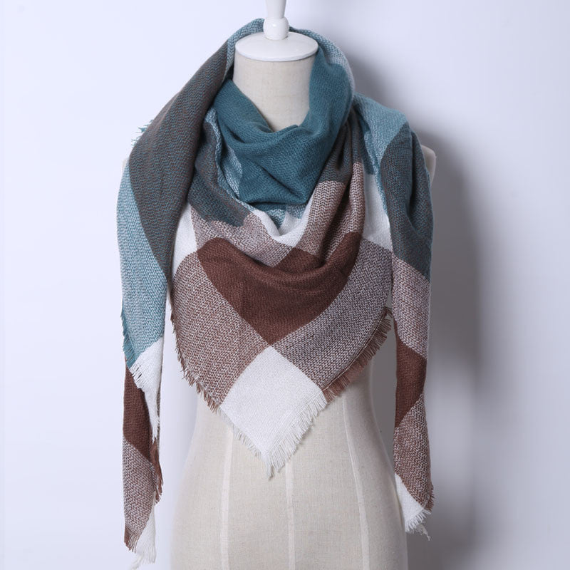 Online discount shop Australia - Fashion Brand Designer Cashmere Triangle Pink Scarf Women Shawl Pashmina Cape Blanket Plaid Foulard