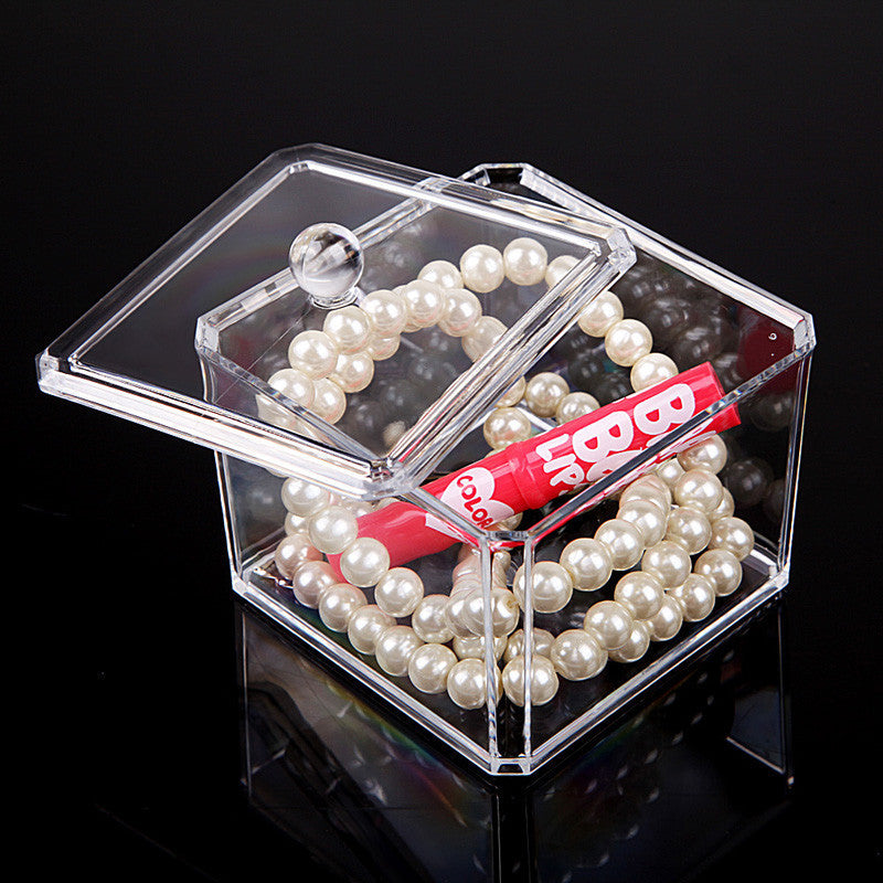Online discount shop Australia - High Quality New Design Clear Acrylic Cotton Swab Box Q-tip Storage Holder Cosmetic Makeup tool Women Storage Box With Lid