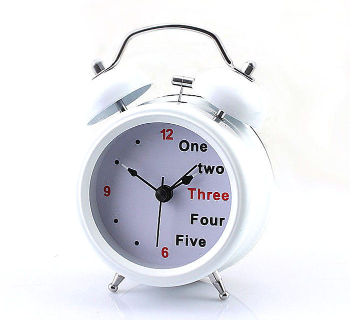 Online discount shop Australia - Happy home New Fashion Classic Number/English Retro Double Bell Desk Table Alarm Clock 1PC