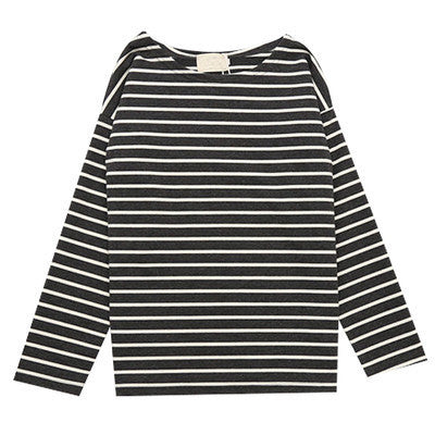 Online discount shop Australia - Ladies Casual Shirt Women's Red White Striped 3/4 sleeve  Tops For Woman Crew Neck Bottoming Tee Shirt 11 Colors