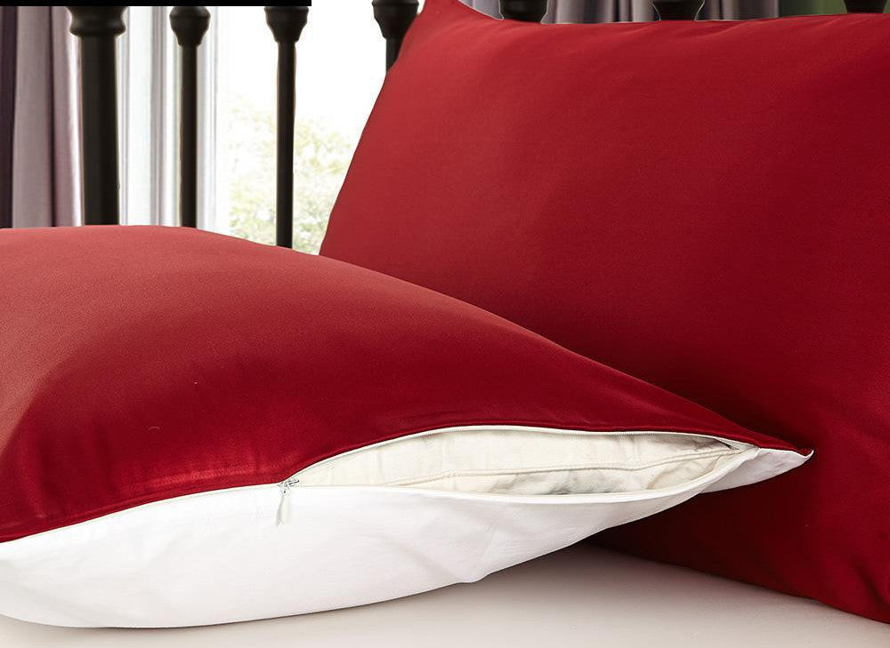 Online discount shop Australia - Lilysilk Mulberry Silk Cotton Pillowcase Satin Pillow Cover With Cotton Underside King Queen Standard 1 piece