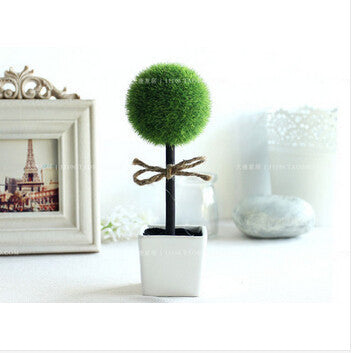 Online discount shop Australia - Furnishings green artificial plant fashion small artificial flower creative wedding decorations flowers with pot /craft