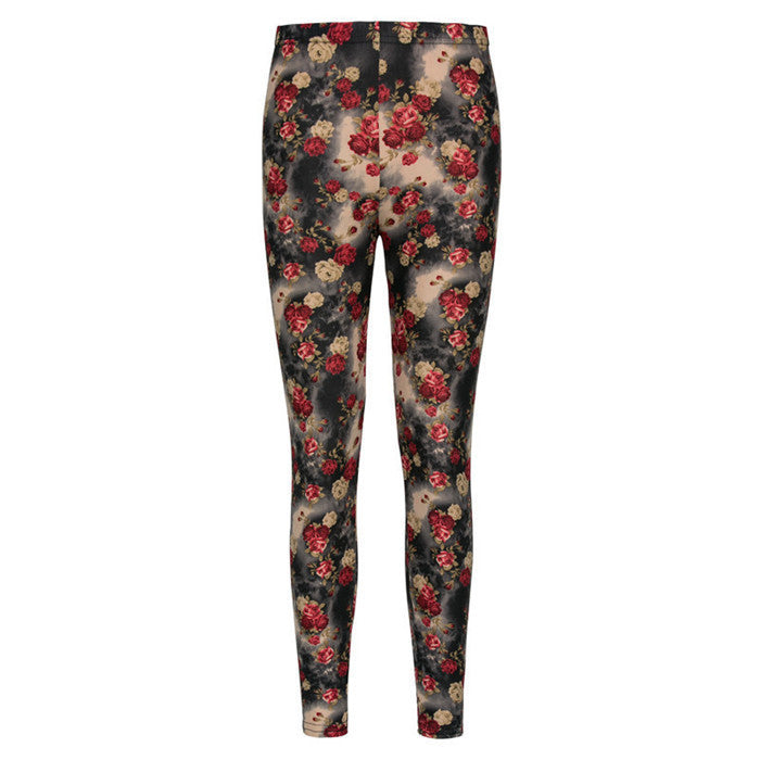 Online discount shop Australia - Causal Leggings Womens Fall Fashion Floral Print Leggings Pants Disco Pants Legging