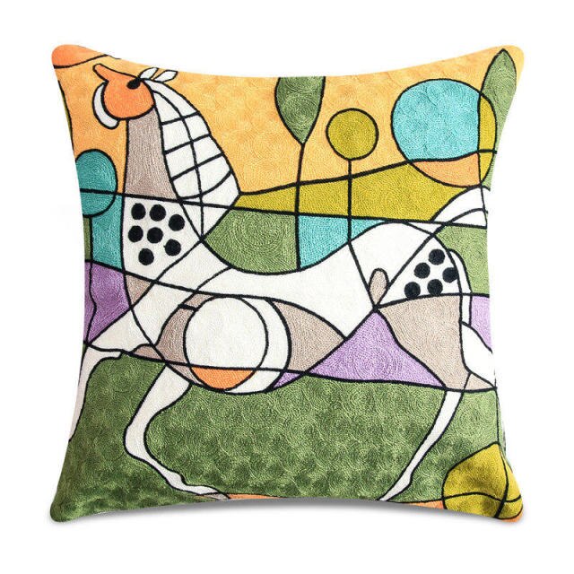 Embroidery Pillowcase Cushions Covers Picasso Decorative Throw Pillows Covers for Sofa Car Abstract Pillowcase