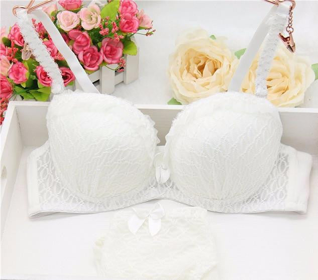 Online discount shop Australia - High quality women push up bra sets sexy lace Jacquard mesh girl bra set underwear lingerie sets bra + panties
