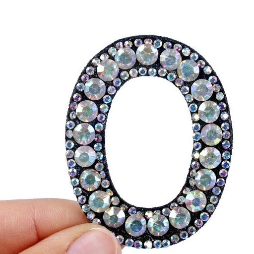 patches rhinestone parches English alphabet letter applique 3D iron on patches for clothing badge paste clothes patch