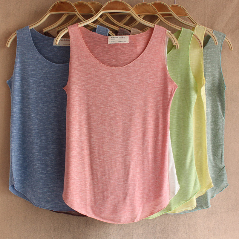 Online discount shop Australia - Fashion Women New Sleeveless Shirt Ladies Singlets Bamboo Cotton Casual Tops Vest 10 Colors