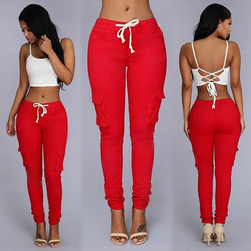 Women Pants Victoria Fashion Packets Pencil Pants Tight full pants for women Career Harem trousers