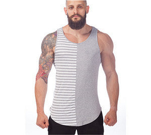Online discount shop Australia - Mens Singlets Stripe Fitness Singlets Muscle Stringer Mens Stringer Tank Tops Stringer Vest Tank Top Men