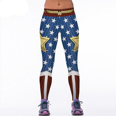 Women's Leggings Superman Logo 3D Print Women Fitness Legging Slim Jeggings Wicking Force Exercise Clothes