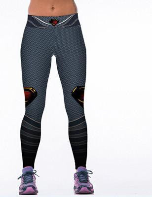 Women's Leggings Superman Logo 3D Print Women Fitness Legging Slim Jeggings Wicking Force Exercise Clothes