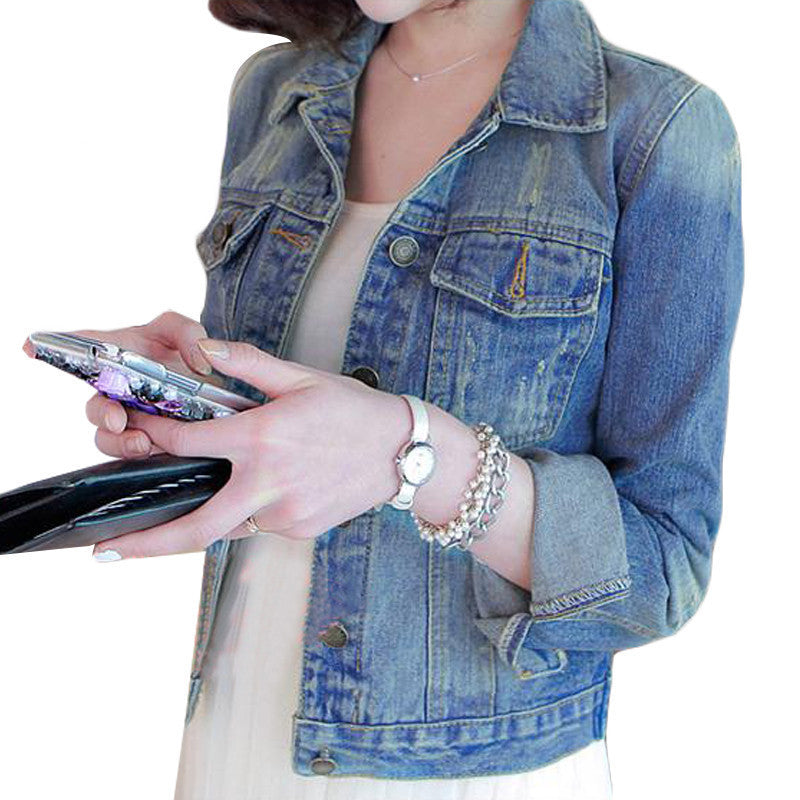 Online discount shop Australia - Fashion  Women's Jeans Loose Denim Jacket Women Short Jean Jacket jackets for women Outwear Plus Size