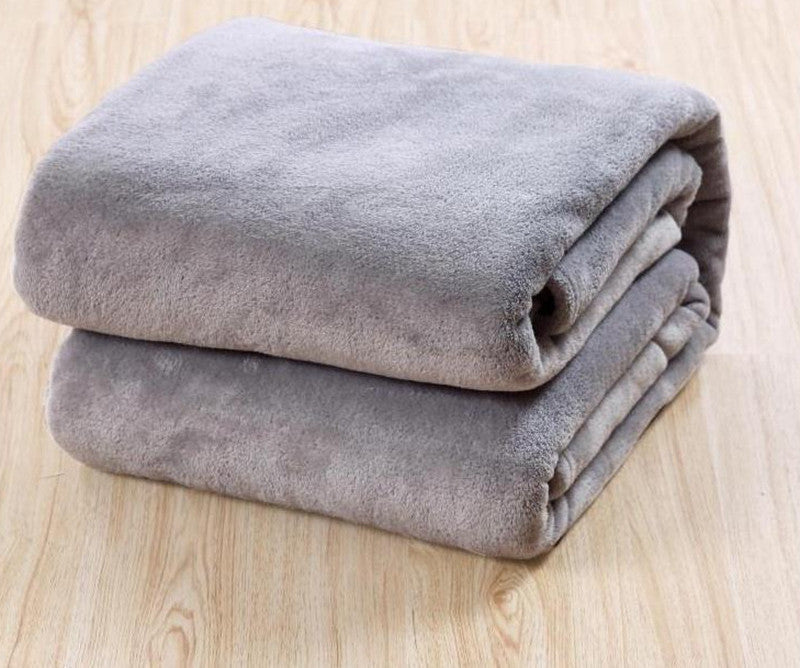 Online discount shop Australia - Beddom Blanket For Size 200*230cm 3 Different Colors Sofa Air Bedding Throw Solid Color And Double Faced Travel Flannel Blankets