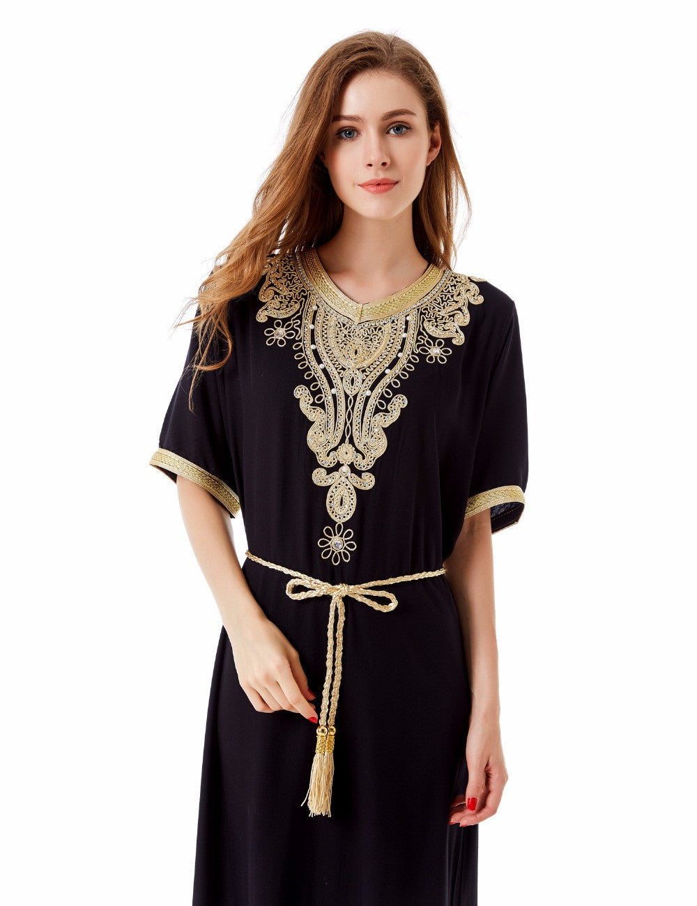 Online discount shop Australia - Muslim women Long sleeve Dubai Dress maxi abaya jalabiya islamic women dress clothing robe kaftan Moroccan fashion embroidey1605
