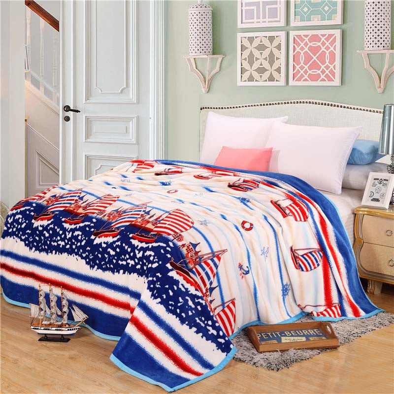 Online discount shop Australia - Coral Fleece blanket on the bed home adult Plaid Flower beautiful blanket sofa travel blanket purple portable #2