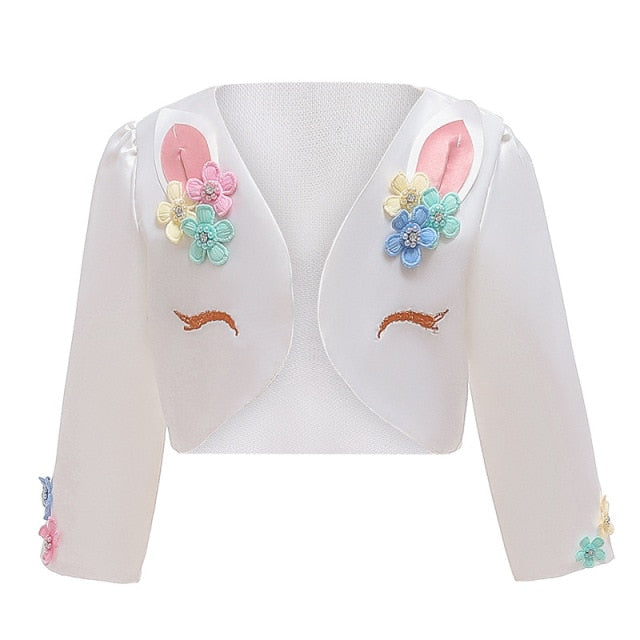 Unicorn rainbow wedding party dress girl birthday party Unicorn role dance performance dress