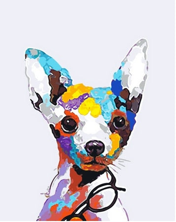 color Dog series Diy painting number diy oil paint by numbers kit painting canvas painting by numbers for kids adults art paint