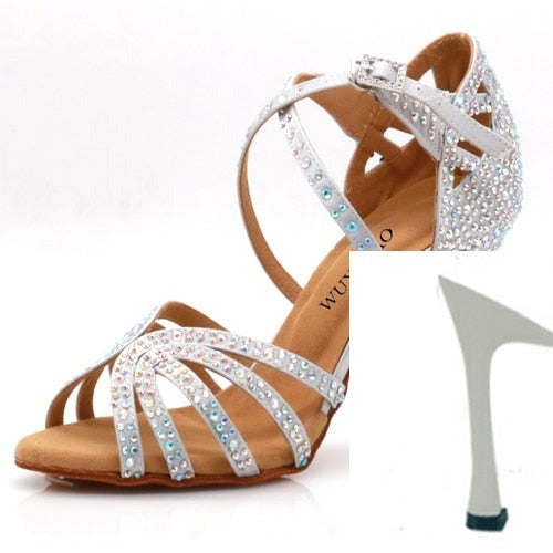 Jazz shoes Latin dance shoes female Latin Salsa girl casual shoes silver bronze skin shoes