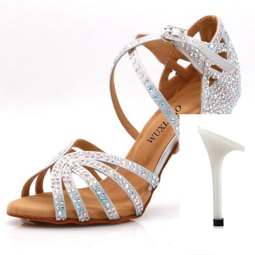 Jazz shoes Latin dance shoes female Latin Salsa girl casual shoes silver bronze skin shoes