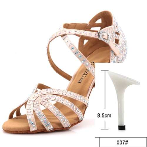 Jazz shoes Latin dance shoes female Latin Salsa girl casual shoes silver bronze skin shoes