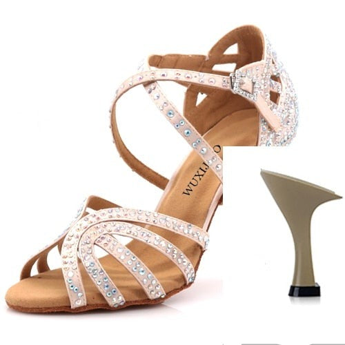 Jazz shoes Latin dance shoes female Latin Salsa girl casual shoes silver