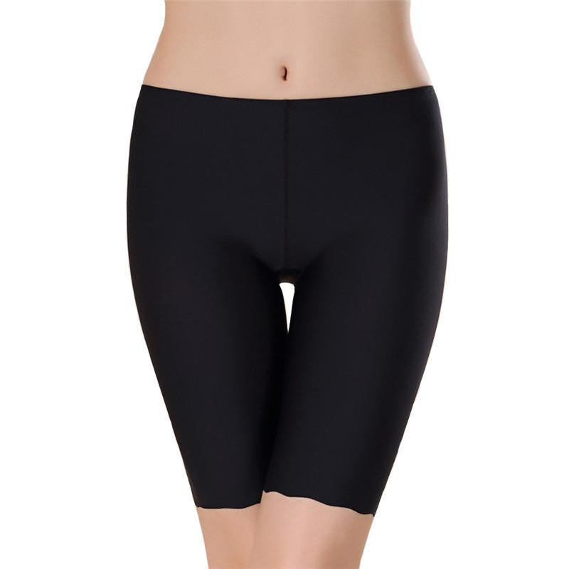 Women Boyshorts Pants Ice Silk Seamless Short Women Five Black Silk Safety Pants Women Silk Ice Safety Underwear Boxer