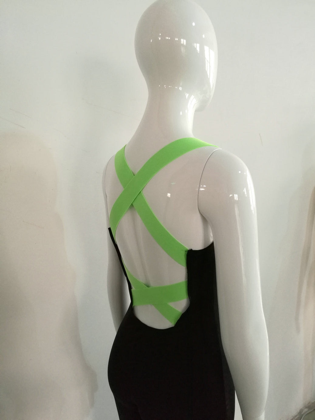 One Piece Women Jumpsuit Backless Bandage Patchwork Long Pants Sleeveless Women Bodycon Jumpsuit