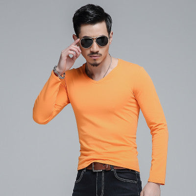 Online discount shop Australia - 100% cotton mens t shirts fashion casual v neck long sleeve t shirt men M-5XL fitness t-shirt men undertale car-styling