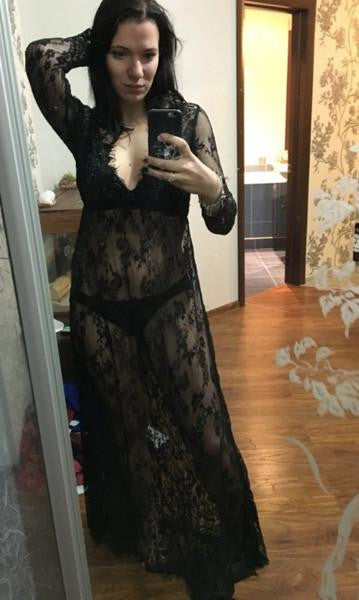 Women Long Lace Dress Plus Size V Summer Beach Dress Embroidery Floral Boho Floor Length Black White Maxi Dresses