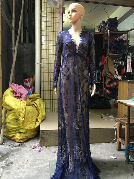 Women Long Lace Dress Plus Size V Summer Beach Dress Embroidery Floral Boho Floor Length Black White Maxi Dresses