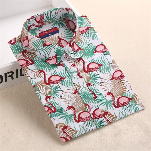 Women Blouses Shirts Cotton Long Sleeve Ladies Tops Collar Floral Big Sizes Clothing Female Top Shirt 5XL